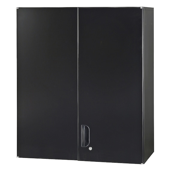 スチール書庫(上両開き・下引出し3段 HOS-X BK) 2枚目画像