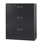 スチール書庫(ラテラル3段 HOS-X BK) 1枚目画像