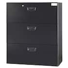 スチール書庫(ラテラル3段 HOS-X BK) 2枚目画像