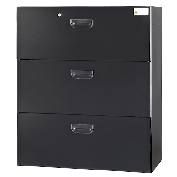 スチール書庫(ラテラル3段 HOS-X BK) 2枚目画像