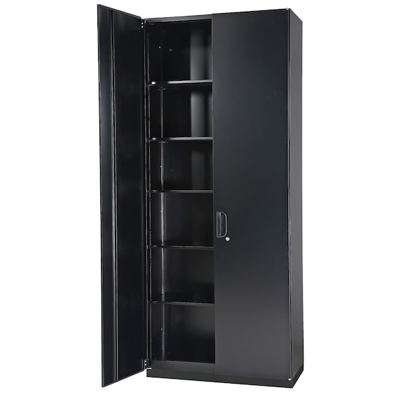 スチール書庫(両開き HOS-X BK) 1枚目画像