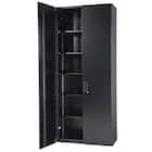 スチール書庫(両開き HOS-X BK) 2枚目画像