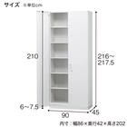 スチール書庫(両開き HOS-X BK) 4枚目画像