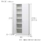 スチール書庫(両開き HOS-X BK) 4枚目画像