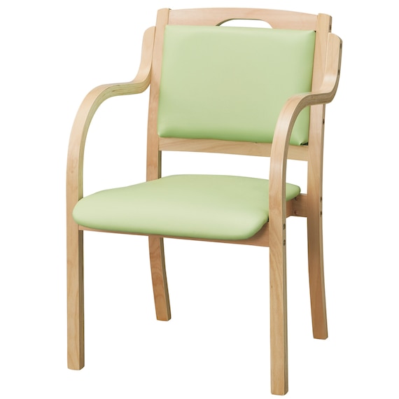 木製チェア(カトレア LBR-LGR) 1枚目画像