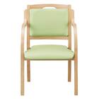 木製チェア(カトレア LBR-LGR) 2枚目画像