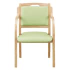 木製チェア(カトレア LBR-LGR) 2枚目画像