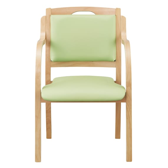 木製チェア(カトレア LBR-LGR) 2枚目画像