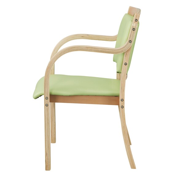 木製チェア(カトレア LBR-LGR) 3枚目画像