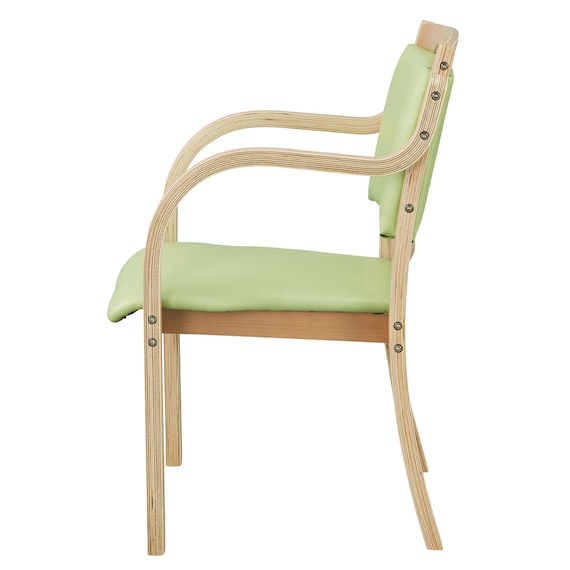 木製チェア(カトレア LBR-LGR) 3枚目画像