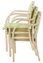 木製チェア(カトレア LBR-LGR) 9枚目画像