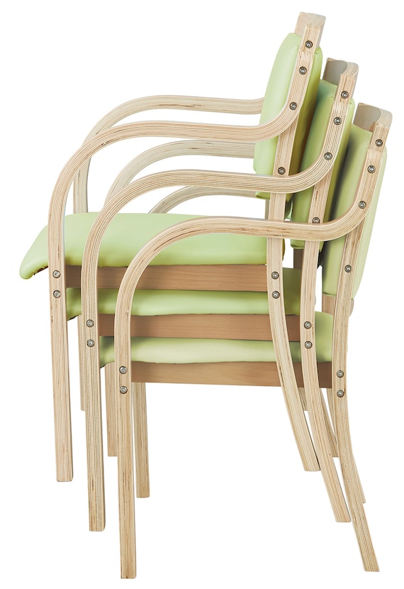 木製チェア(カトレア LBR-LGR) 9枚目画像