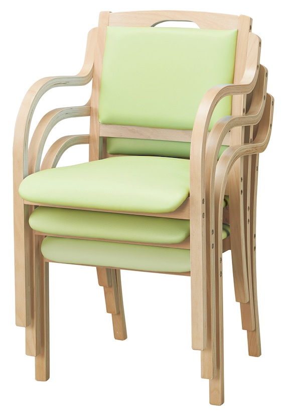 木製チェア(カトレア LBR-LGR) 10枚目画像