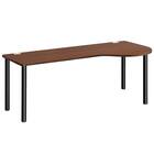 ワークテーブル(NSD-B1890R 右ラウンド WN/BK) 1枚目画像