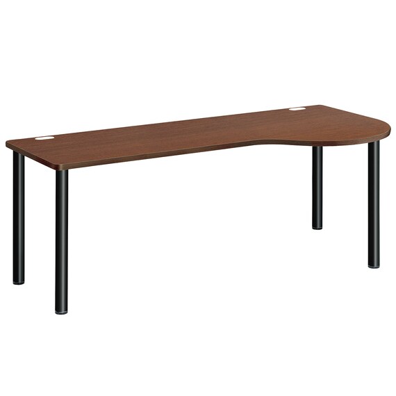 ワークテーブル(NSD-B1890R 右ラウンド WN/BK) 1枚目画像