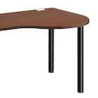 ワークテーブル(NSD-B1890R 右ラウンド WN/BK) 2枚目画像