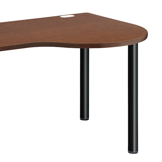 ワークテーブル(NSD-B1890R 右ラウンド WN/BK) 2枚目画像