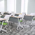 会議用テーブル(NTXR1545 幕板付き WH) 6枚目画像