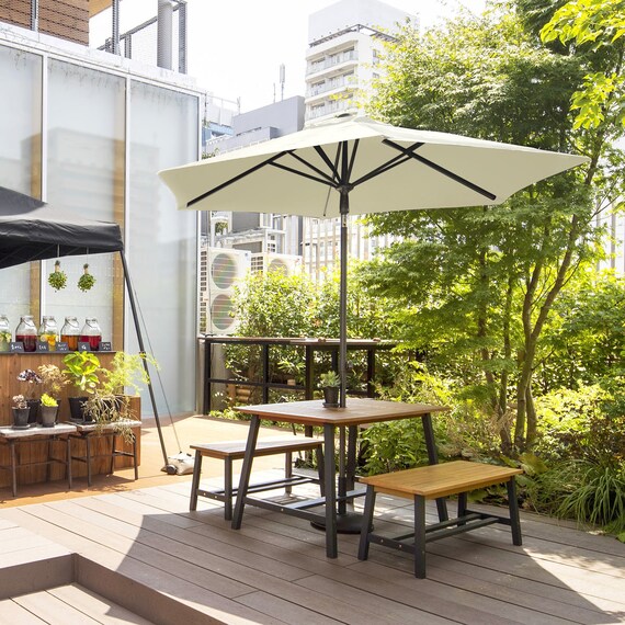 ガーデンパラソル(EGプッシュ SHR-A25W ベース付き) 7枚目画像