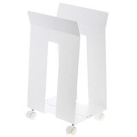 ダンボール・紙袋ストッカー(DSKSキャスター付 WH)