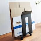 ダンボール・紙袋ストッカー(DSKSキャスター付 BK) 2枚目画像