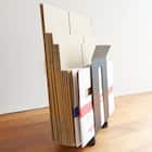 ダンボール・紙袋ストッカー(DSKSキャスター付 BK) 3枚目画像