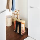 ダンボール・紙袋ストッカー(DSKSキャスター付 BK) 4枚目画像