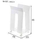 ダンボール・紙袋ストッカー(DSKSキャスター付 BK) 5枚目画像