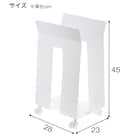 ダンボール・紙袋ストッカー(DSKSキャスター付 BK) 5枚目画像