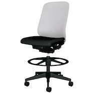 オフィスチェア(レナ KC-RN05SKL 座面高タイプ 背:樹脂シェル/ローバック ライトグレー)