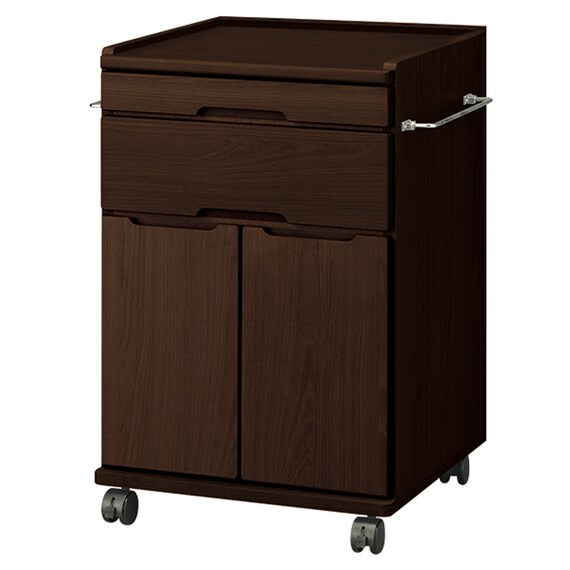 床頭台(IM-001L 開き戸 DBR) 1枚目画像