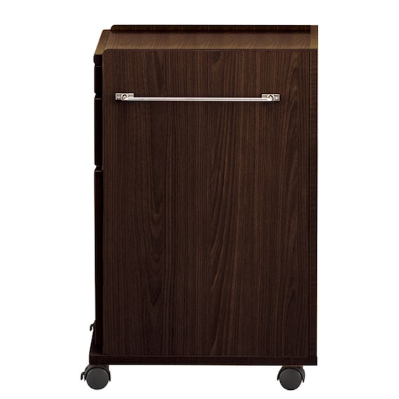 床頭台(IM-001L 開き戸 DBR) 3枚目画像