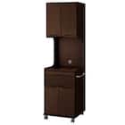 床頭台(IM-001H 開き戸 DBR) 1枚目画像