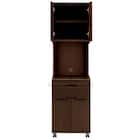 床頭台(IM-001H 開き戸 DBR) 3枚目画像