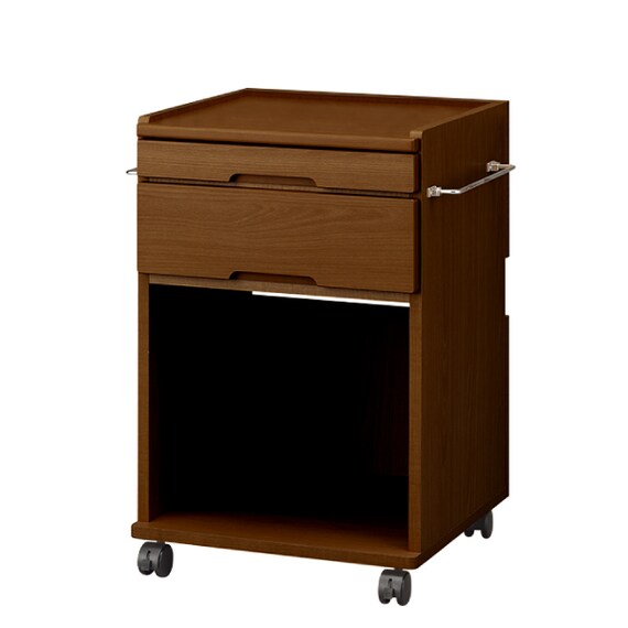 床頭台(IM-001L ミニ冷蔵庫収納 MBR) 1枚目画像