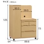 床頭台(IM-002 ロッカーチェスト NA バックパネル付き) 7枚目画像