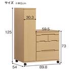 床頭台(IM-002 ロッカーチェスト NA) 6枚目画像