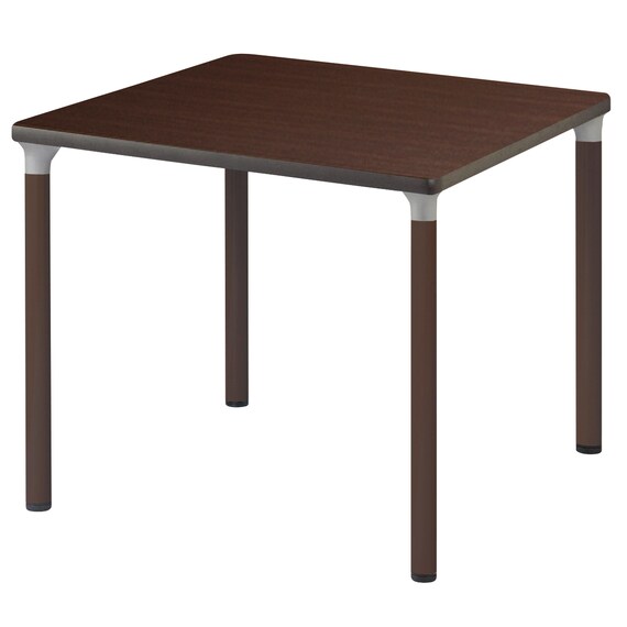 福祉テーブル(NT-FMD 9090K DBR 高さ固定脚/車椅子対応アジャスター) 1枚目画像