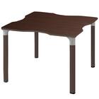 福祉テーブル(NT-FMD1212Q DBR 高さ固定脚/車椅子対応アジャスター) 1枚目画像