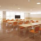 福祉テーブル(NT-FMD1212Q DBR 高さ固定脚/車椅子対応アジャスター) 5枚目画像