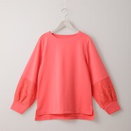 【N+商品】ポンチ袖レースプルオーバー　(69004)