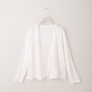 着流し風麻混ショートカーディガン (89007)