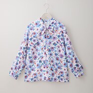 【N+商品】多色花柄ボウタイブラウス　(59020)