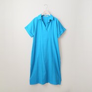 【N+商品】麻混スキッパーワンピースショート丈　(49008)