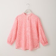 【N+商品】ヘリンボーン柄プリントブラウス　(59032)