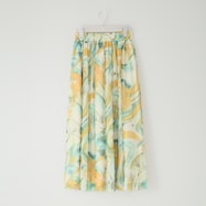 水彩アート柄ロングスカート (30002)