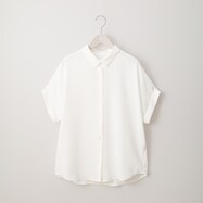【N+商品】シャツカラーロールアップ半袖ブラウス　(59063)