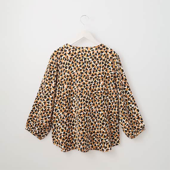 ハート柄ギャザー襟ブラウス (50001) 2枚目画像