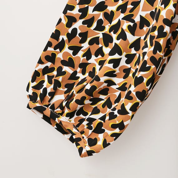 ハート柄ギャザー襟ブラウス (50001) 5枚目画像