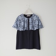 【N+商品】アラベスク柄ケープブラウス　(59062)